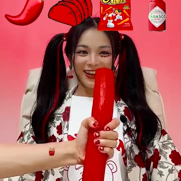 Random Red food MUKBANG🦑🍄 #shorts