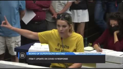 Woman resident of San Diego speaks her mind to the board of supervisors