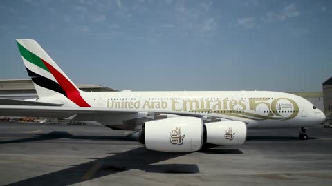 The UAE 50 Livery A380 Emirates Airline