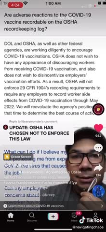 OSHA not following laws for COVID vaccine