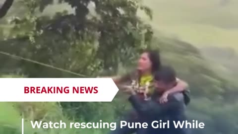 Rescued a Pune women fall into sttep of 60 foot