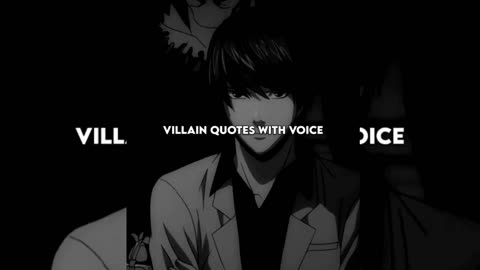 Villain Quotes With Voice | Anime Villains | Anime Quotes #villainquotes #anime