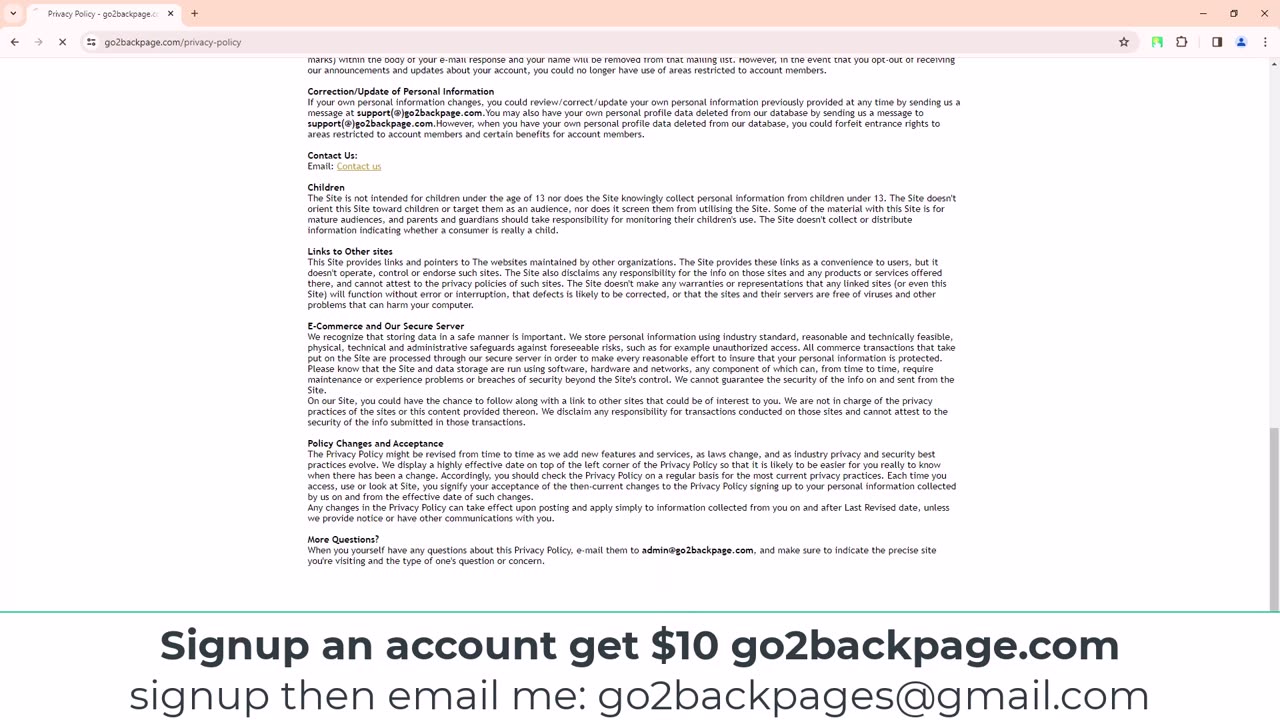 Alternative to backpage | Sites like backpage | go2backpage