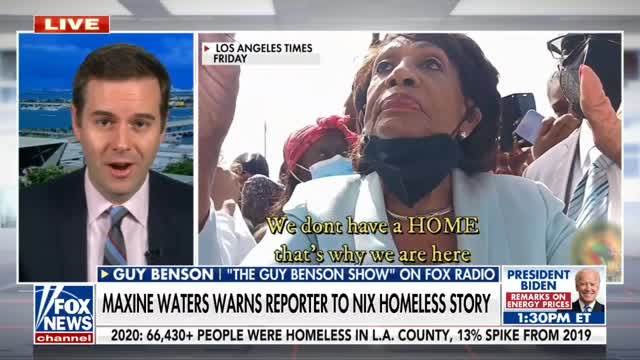 Maxine Waters Tells Homeless To Go Home