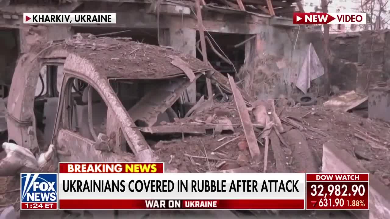 New footage shows aftermath of bombing in Kharkiv, Ukraine