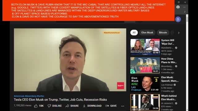 #ElonMuskMurder ELON MUSK IS THREATENED WITH MURDER BY THE CABAL