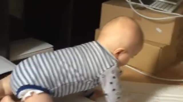 Baby playing