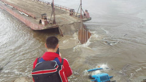 Truck Loading Barge Fail