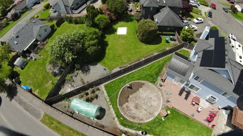 Solar install completed by Mad Energy of Enumclaw and yard prepped for pool