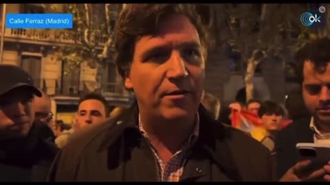 Tucker Carlson on the streets of Madrid calling out the corrupt Socialists i