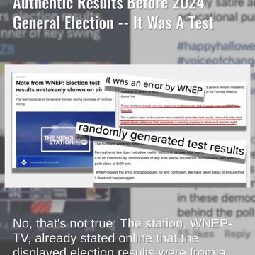 Fact Check: Pennsylvania's ABC Affiliate WNEP-TV Did NOT Air Authentic Results Before 2024 Election