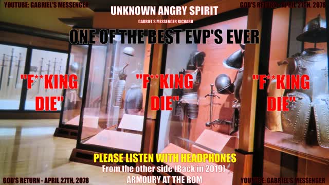 EVP Spirit Making Very Rude Comment Supernatural Paranormal Afterlife