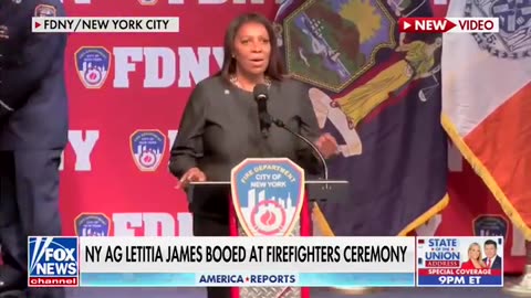 Letitia James Booed By Firefighters