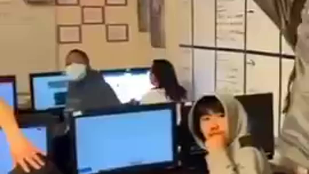 Smashing Classmate With A Chair