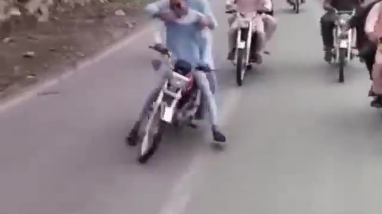 Funny video bike crash