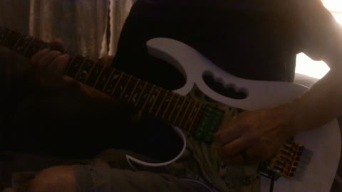 Nighttime Couch Guitar Jam #1 (Crash Landing- Using my SPARK Amp))