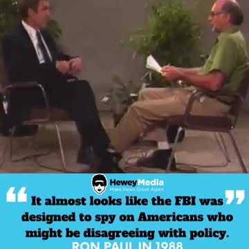 Ron Paul called out the FBI in 1988 for being a corrupt organization goes against its own people