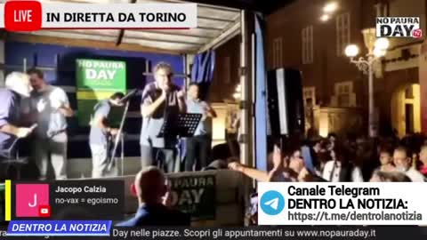 5000 persone in piazza a Torino contro il Green Pass