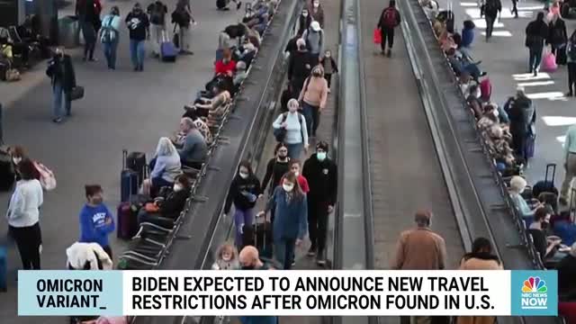 Biden to Announce new travel Restrictions after omicron Detected in us