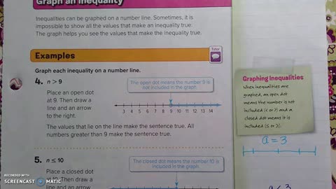 Gr 6 - Ch 8 - Lesson 6 - Write and Graph Inequalities