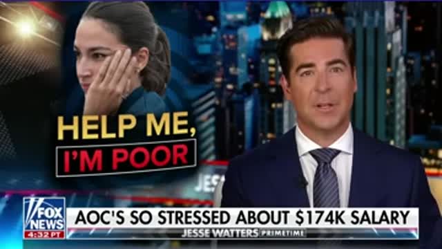 Watters scorches AOC for complaining about her congressional salary.