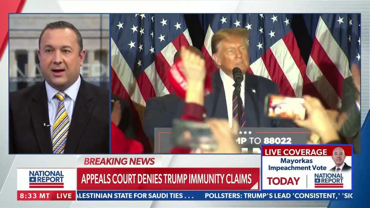 TRUMP : Presidential Immunity Denied In Appeals Court ; NEXT Supreme Court