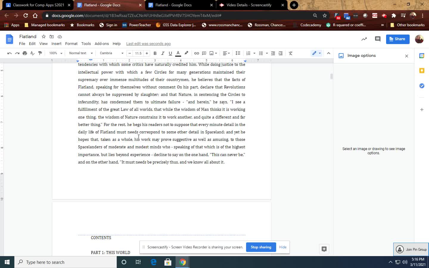 FlatLand formatting a book using Google DOCS Video 2 of 5