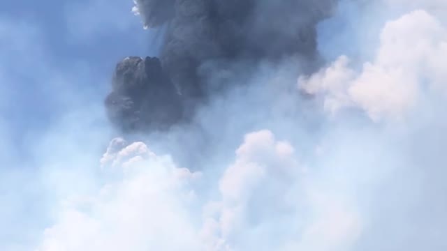 Mt Etna Eruption Sends Ash Airborne