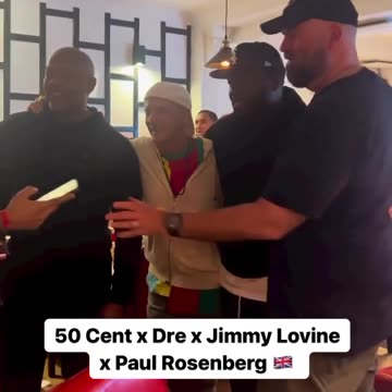 Dr. Dre, Jimmy Iovine, And Paul Rosenberg come out to see 50 ents for his B-Day!