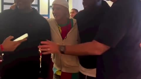 Dr. Dre, Jimmy Iovine, And Paul Rosenberg come out to see 50 ents for his B-Day!