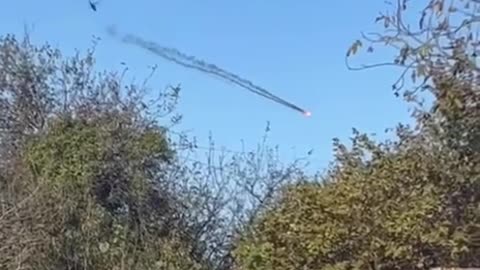 🚁👀 The destruction of Russian Shahed drone by Mi-24 helicopter during a