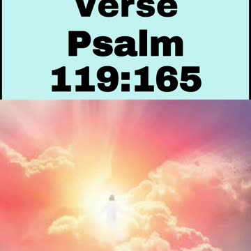 Daily Bible Verse - Psalm 119:165
