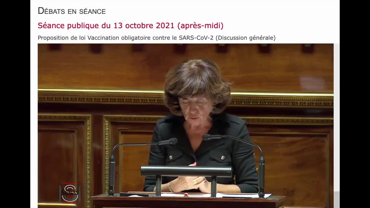 Sénatrice Laurence Muller-Bron (Bas-Rhin). Elle résume tout d'une façon factuelle