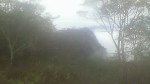 Another view of Pena Blanca Ecuador surrounded by clouds