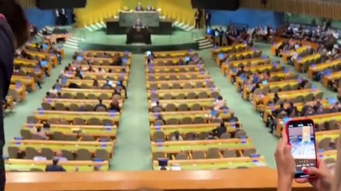 Half the United Nations members walk out of the speech by Israeli Prime Minister Netanyahu
