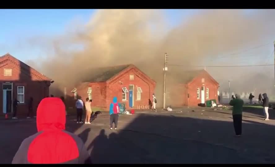 Illegal Migrants set fire to their accommodation.