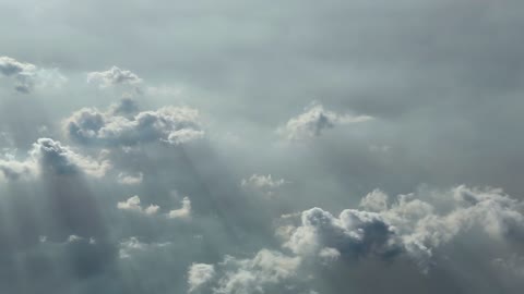 Flight above the clouds