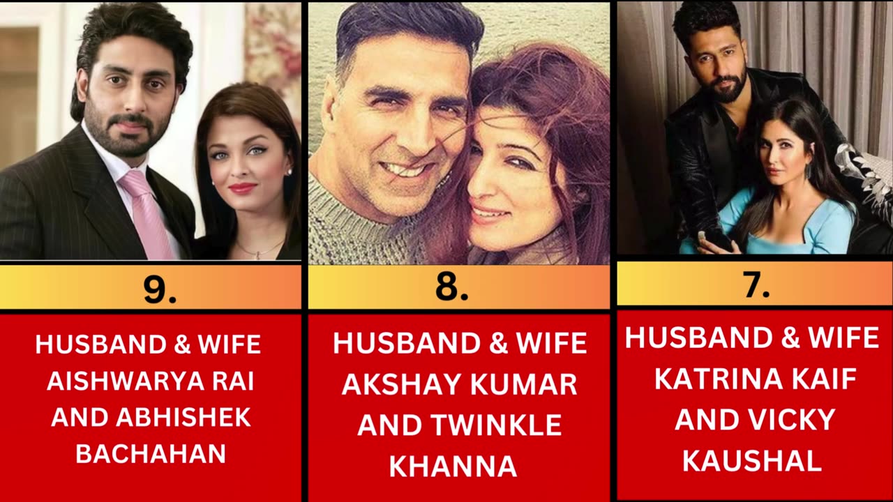 Top 12 Most Beautiful Celebrity Couples in India"