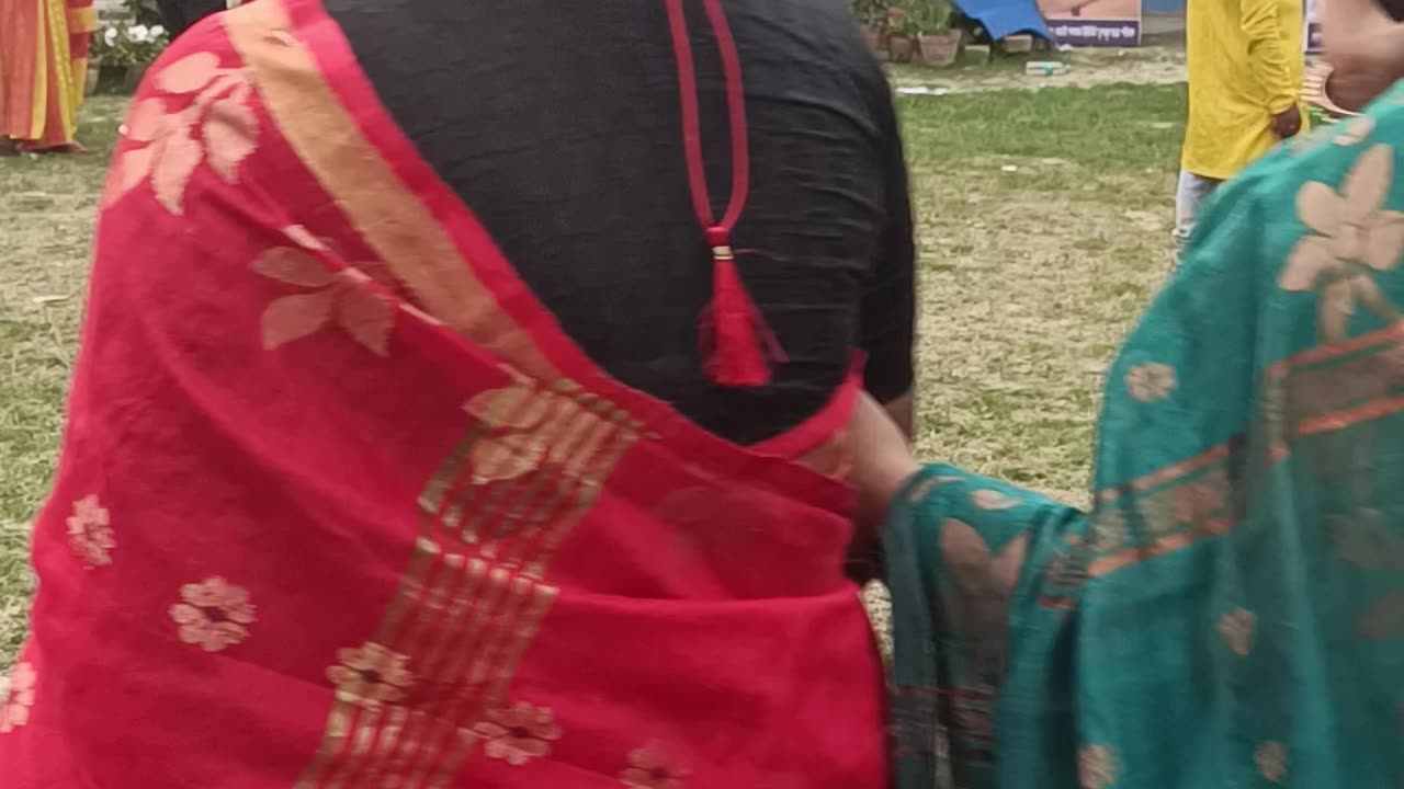 College students Dancing /Indian/ Puja festival.