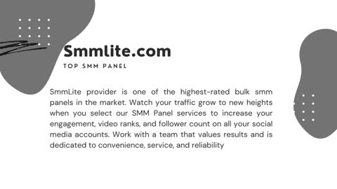 why smm panel in SMMLITE?