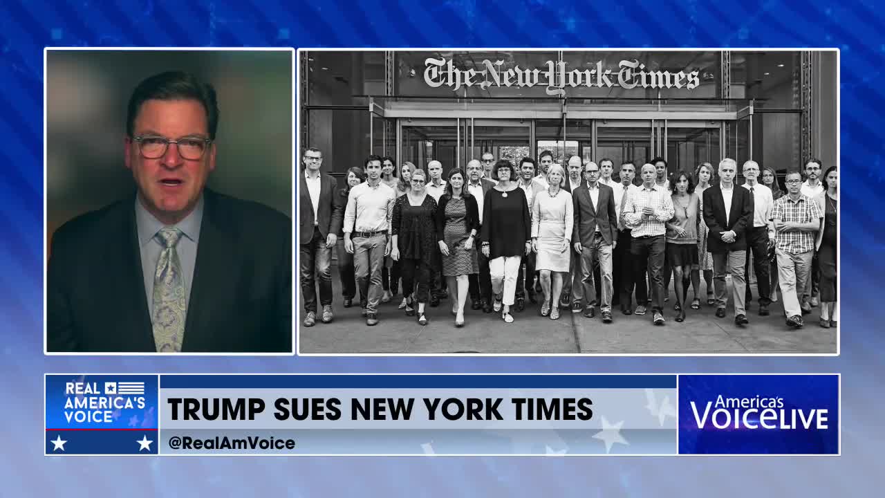 President Donald Trump suing the New York Times