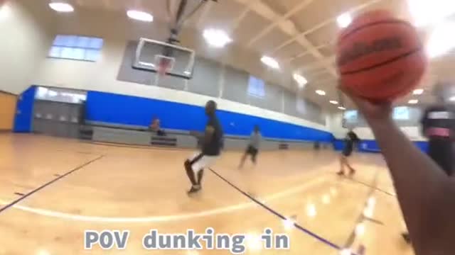 Bro has a built in speed boost 😨 @@Phel #dunk #speed #basketball #viral