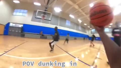 Bro has a built in speed boost 😨 @@Phel #dunk #speed #basketball #viral