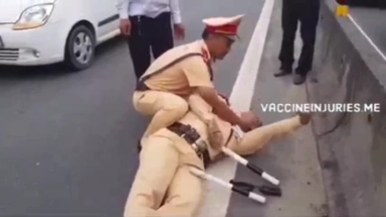 Police officers, obey your government take the vaccine