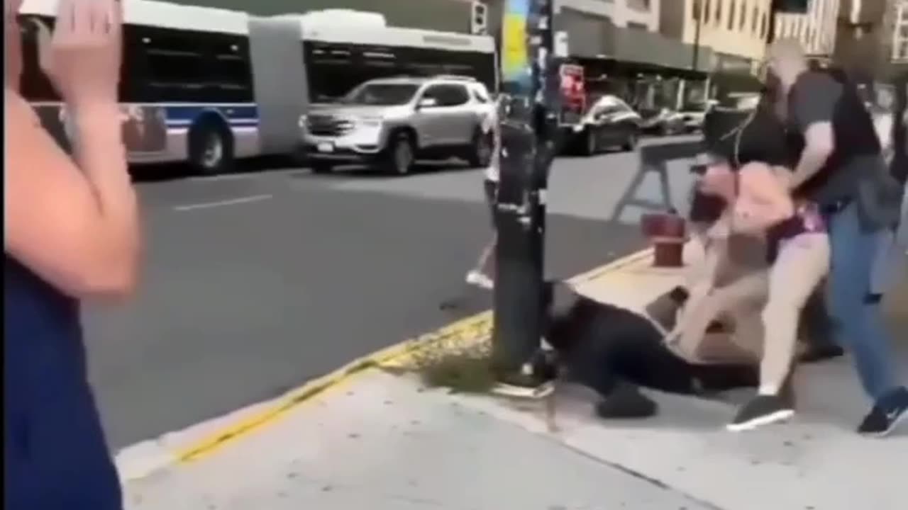 Swept the car jackers leg