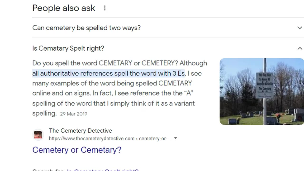 Cemetery Or Cemetary Chat With Gary - Galatic Gal/TheUnscrambledChannel