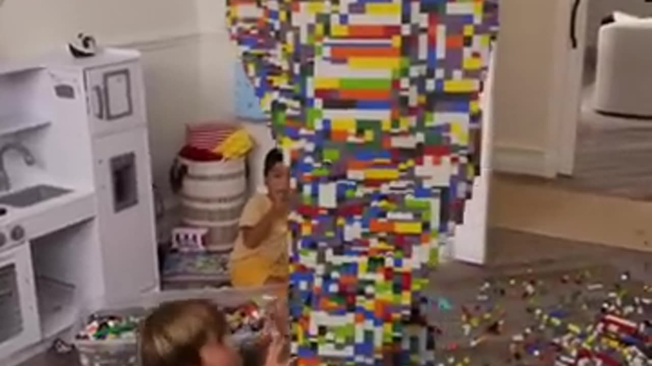 Smashing a 34,000 Brick Statue