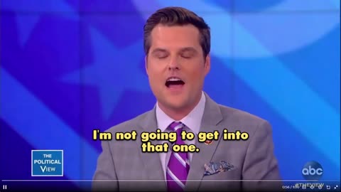 Bộ trưởng Tư pháp tương lai Matt Gaetz đã hùng biện The View và một mình SCHOOLED tất cả.