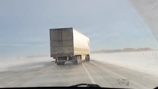 Semi Truck on Icy Roads