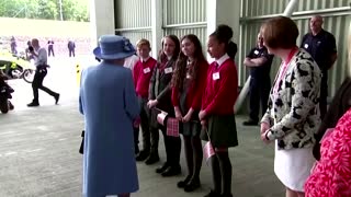 UK queen visits Irn-Bru factory